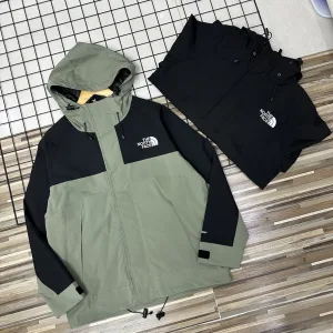 AAA The North Face Outerwear Red Windstopper Spring Autumn Color Blocking Windproof Cuffs