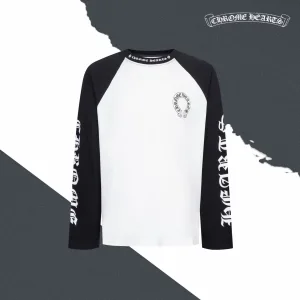 Reps Designer Chrome Hearts Long Sleeves Ash Cotton Pure Ribbed Fabric Patch