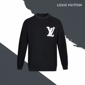 Luxury Designer Louis Vuitton Sweatshirt Ash Cotton Embroidery