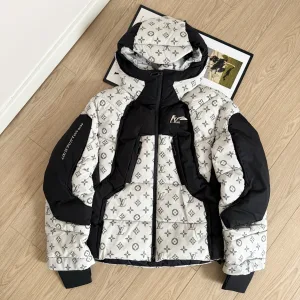Reps Louis Vuitton Down Jacket Red Clean Lines Winter