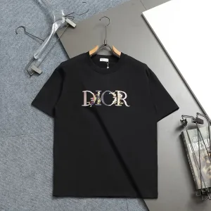 Super Clone Dior Short-Sleeved T-Shirt Red Cotton Spring Summer
