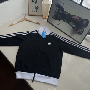 Luxury Adidas Jacket Red Street Style Autumn Early Color Blocking