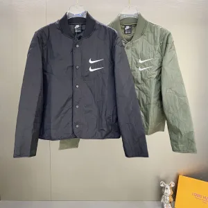 High Quality AAA Nike Cotton-Padded Coat Red Cotton Thin Embroidery