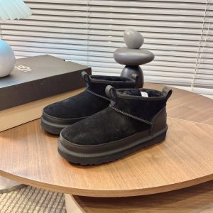 Luxury Ugg Leather Snow Boots For Autumn