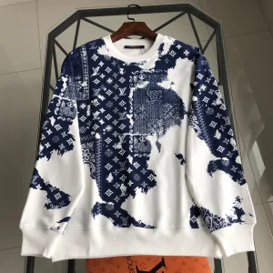 Luxury High Quality Louis Vuitton Sweatshirt White Cotton Pure