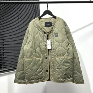 Super Clone Coach Outerwear Green Cotton Thin Down Street Style Winter Early