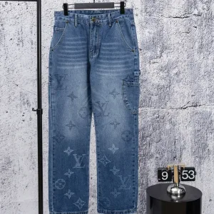 Reps Luxury Louis Vuitton Jeans Blue Silk