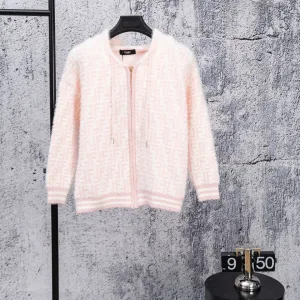 High Quality Super Clone Fendi Jacket Red Plush Mink Fur
