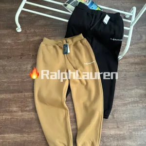 Super Clone High Quality Ralph Lauren Long Pants Red Cotton Pure Fleece Fabric Autumn Brushing Process Slim Fit Patch