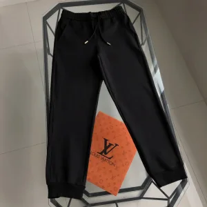 Designer Prada Sweatpants Black Cotton Pure Simple And Versatile Winter