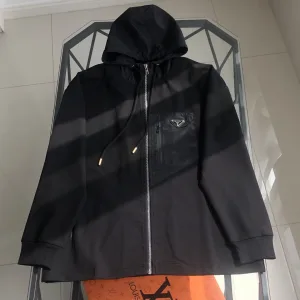 Luxury Prada Coat Black Cotton Pure Autumn Winter