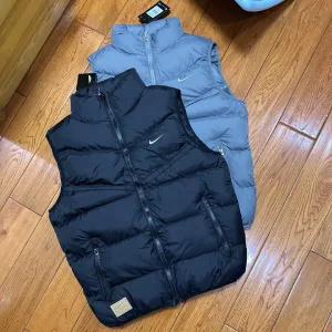 Reps Nike Outerwear Blue Cotton Down Fleece Autumn Winter And