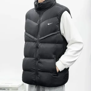 Reps Nike Outerwear Blue Cotton Down Fleece Autumn Winter And