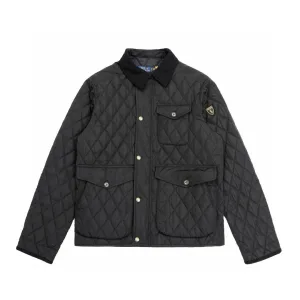High Quality AAA Ralph Lauren Outerwear Red Cotton Corduroy Patch
