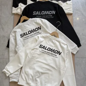 High Quality Reps Salomon Hoodie Ash Cotton Soft And Gentle Spring Autumn Winter Crisp Silhouette