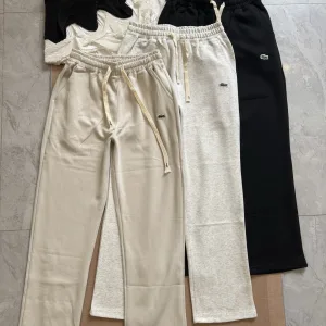 Luxury Lacoste Sweatpants Red Cotton Side Pockets