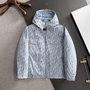 Reps Super Clone Dior Down Jacket Red Goose Duck Nylon Premium Quality Zippered Pocket