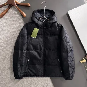 High Quality Designer Gucci Down Jacket Red Goose Duck Nylon Premium Quality Zippered Pocket