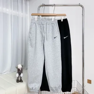 Reps Super Clone Nike Sweatpants Black Cotton Pure Fleece Soft And Gentle Winter
