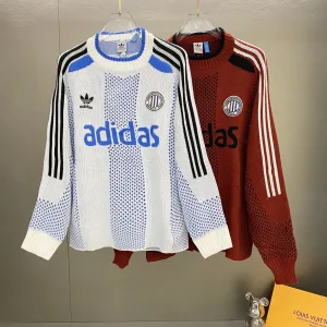 Designer Super Clone Adidas Sweater Red Winter Embroidery