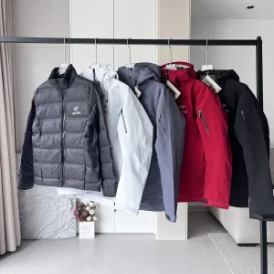 Super Clone Archaeopteryx Outdoor Jacket Red Gore-Tex Down Rayon Spring Embroidery Zippered Pocket