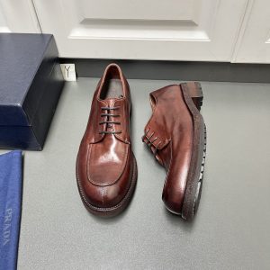Luxury Prada Cowhide Leather Shoes For Fall