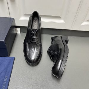 High Quality Luxury Prada Cowhide Leather Shoes For Fall