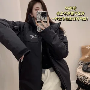 High Quality Archaeopteryx Outerwear Red Gore-Tex Goose Down Nylon Mesh Fabric Winter Hidden Pocket
