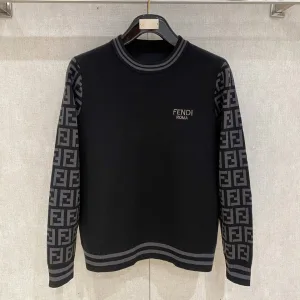 Luxury Fendi Sweater Wool Blend Autumn Winter And