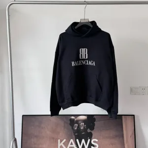 Luxury Balenciaga Hoodie Ash Cotton Combed Suitable For Various Body Types