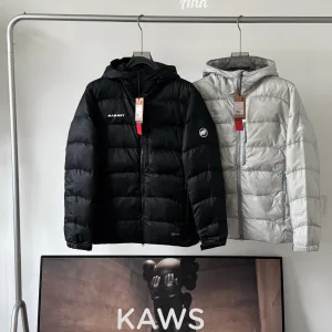 Designer Super Clone Mammut Down Jacket Black Duck Tear-Resistant Fabric Professional Outdoor Tight Stitches