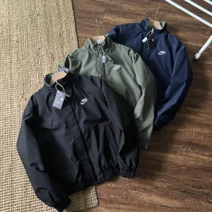 Reps Designer Nike Jacket Red Fleece Woven Fabric Winter