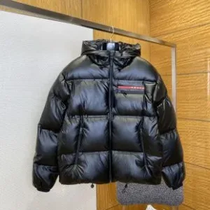 Super Clone Prada Outerwear Red Duck Down Nylon Fabric Sophistication