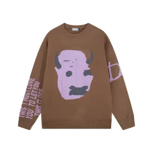 AAA Dior Sweater Brown Wool Jacquard
