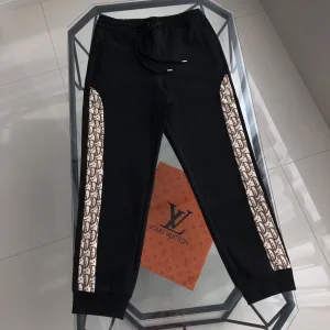 Designer Dior Sweatpants Black Jacquard Simple And Versatile Autumn Winter