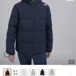 AAA Luxury Helly Hansen Coat Blue Goose Down Waterproof Tape Windproof Cuffs