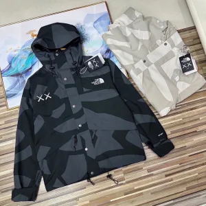 Luxury North Outerwear Red Male Female Gore-Tex Down Waterproof Membrane Outdoor Functionality Winter Embroidery Zippered Pocket