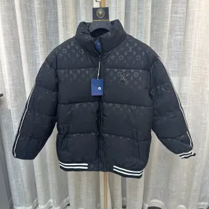 Designer High Quality Louis Vuitton Cotton-Padded Coat Red Cotton Down Fleece Zippered Pocket