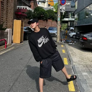 Luxury Nike Hoodies Black Cotton Pure Soft Easy To Match Patch