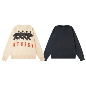 Designer Luxury Stussy Jacket Blue Eva Cotton Pure Jacquard Streetwear Exquisite Tailoring