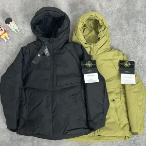 Super Clone High Quality Stone Island Coat Red Cotton Down High-Density Fabric Exquisite Workmanship Easy To Match Street Style Winter