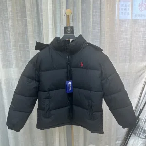 Super Clone AAA Ralph Lauren Cotton-Padded Coat Red Cotton Down Fleece Zippered Pocket
