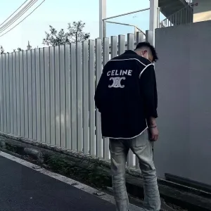 Reps High Quality Celine Long-Sleeved Shirt Red Cotton