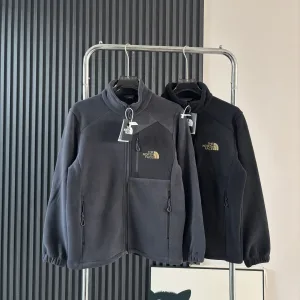AAA Designer The North Face Coat Red Wool Conductive Fibers Fleece Mesh Autumn Winter Patch
