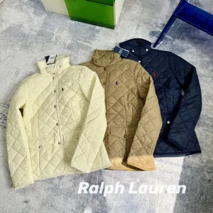Reps Ralph Lauren Cotton-Padded Clothes Red Cotton Nylon Corduroy Embroidery Patch