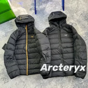 Designer Super Clone Archaeopteryx Outerwear Red Goose Down Nylon Fabric Winter Embroidery Zippered Pocket