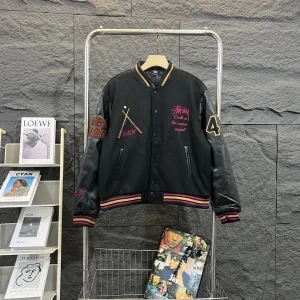 AAA Luxury Stussy Baseball Uniform Red Cotton