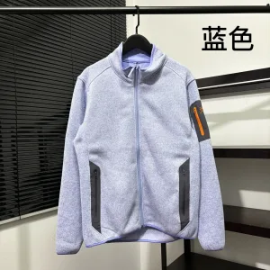 Designer Archaeopteryx Outerwear Red Wool Cashmere Adhesive Fleece Fabric Outdoor Functionality Winter Patch Side Pockets