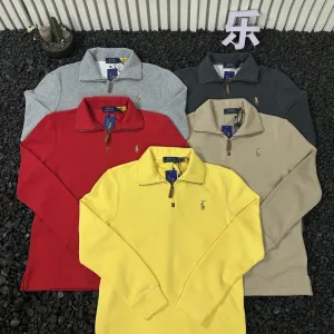Designer Reps Ralph Lauren Long-Sleeved Red Relaxed Fit Simple And Versatile Light Business Understated Luxury Sophistication Spring Autumn Winter