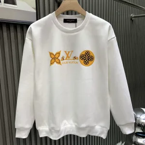 AAA Luxury Louis Vuitton Hoodies Silver Cotton Pure Fleece